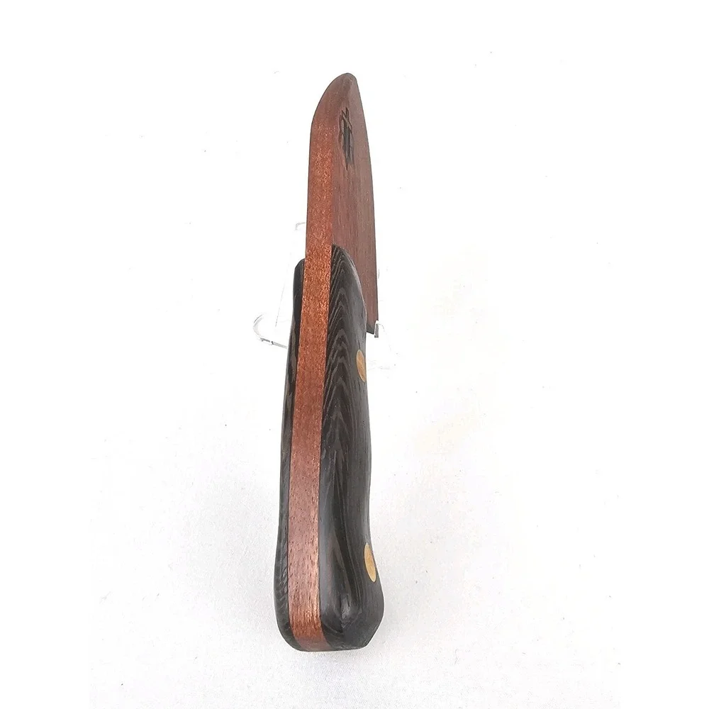 Exotic African Red Wood Handmade Fixed Blade Knife Handcrafted Curved Palm Swell